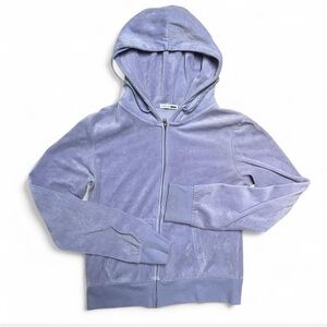 Fashion Nova lavender Velvet Zip up Hoodie